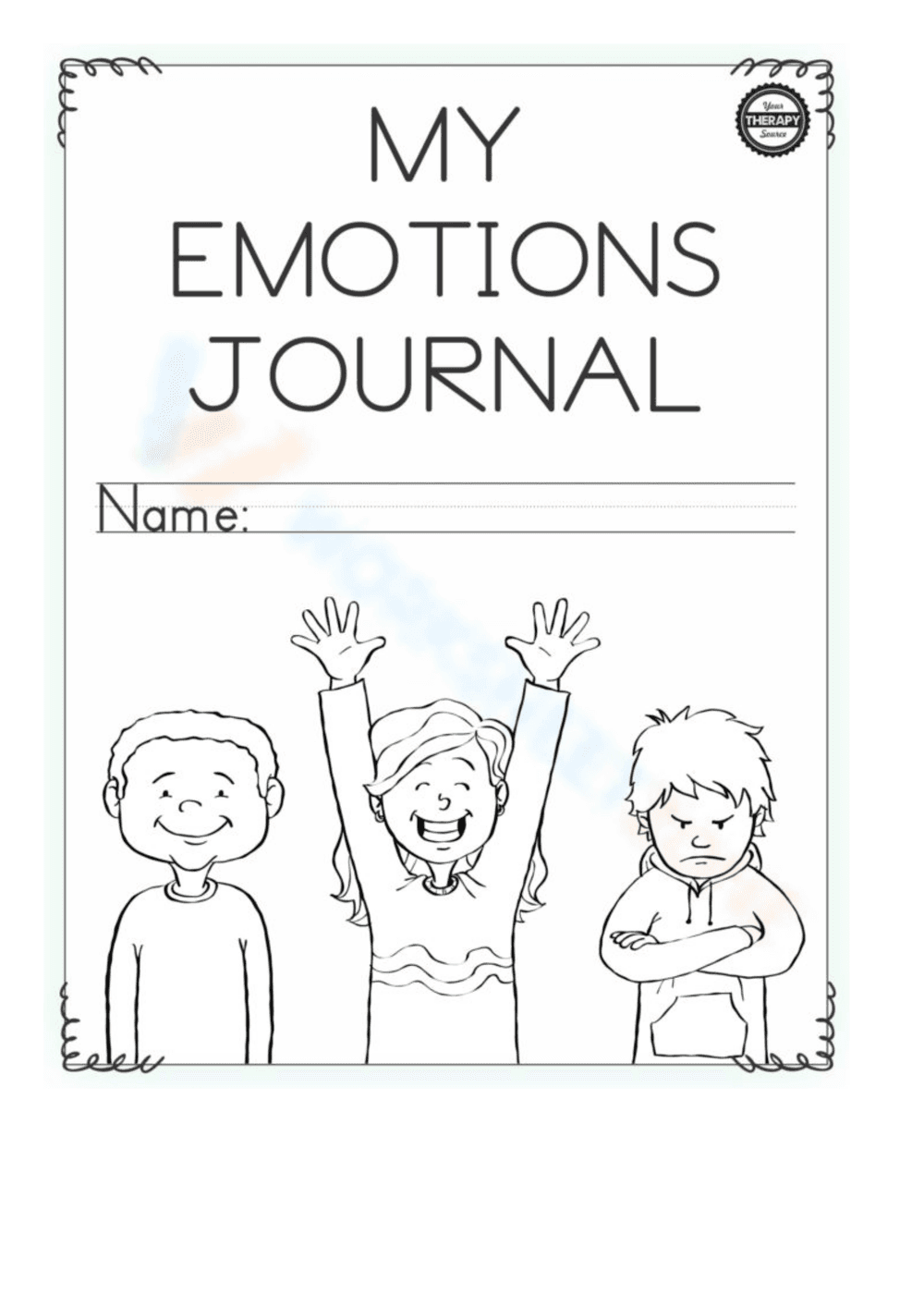 My Emotions Journal - Page 1