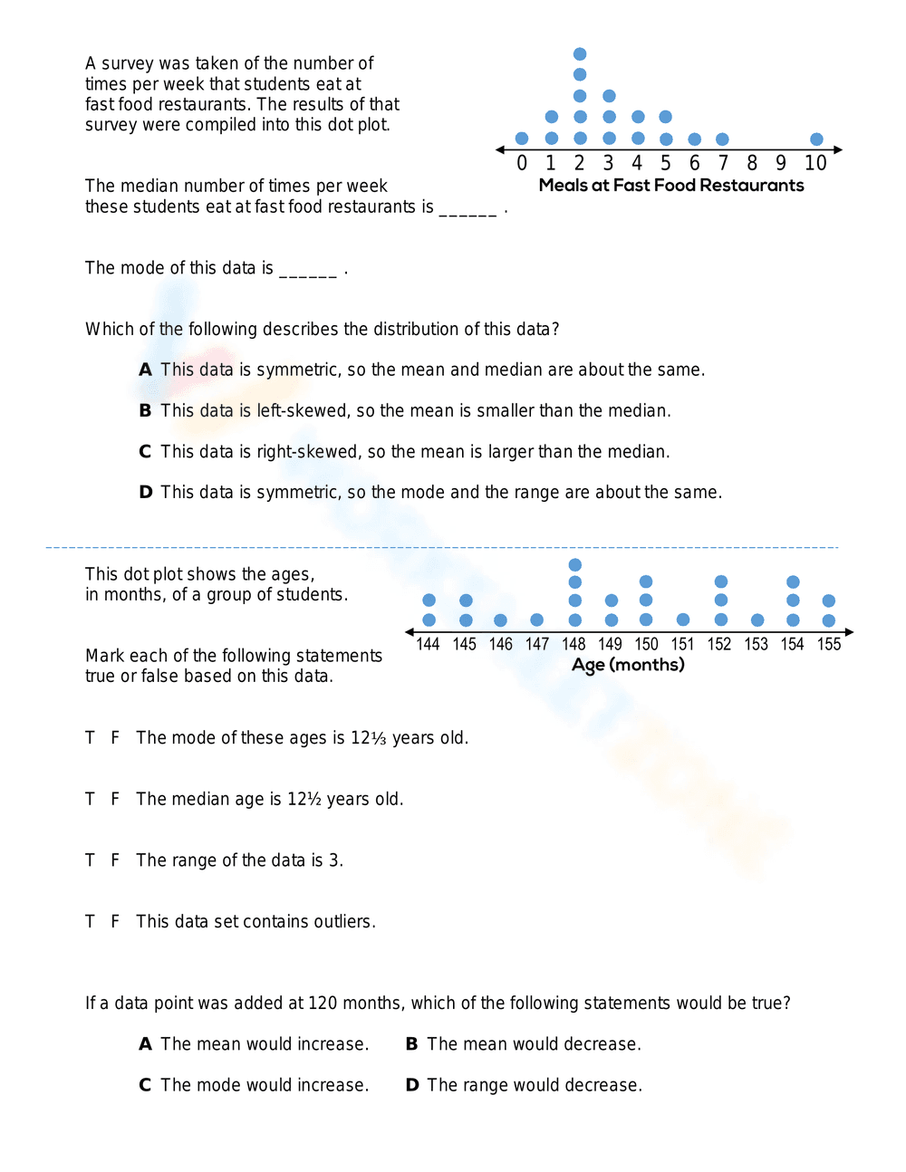 Dot Plots Practice - Page 2