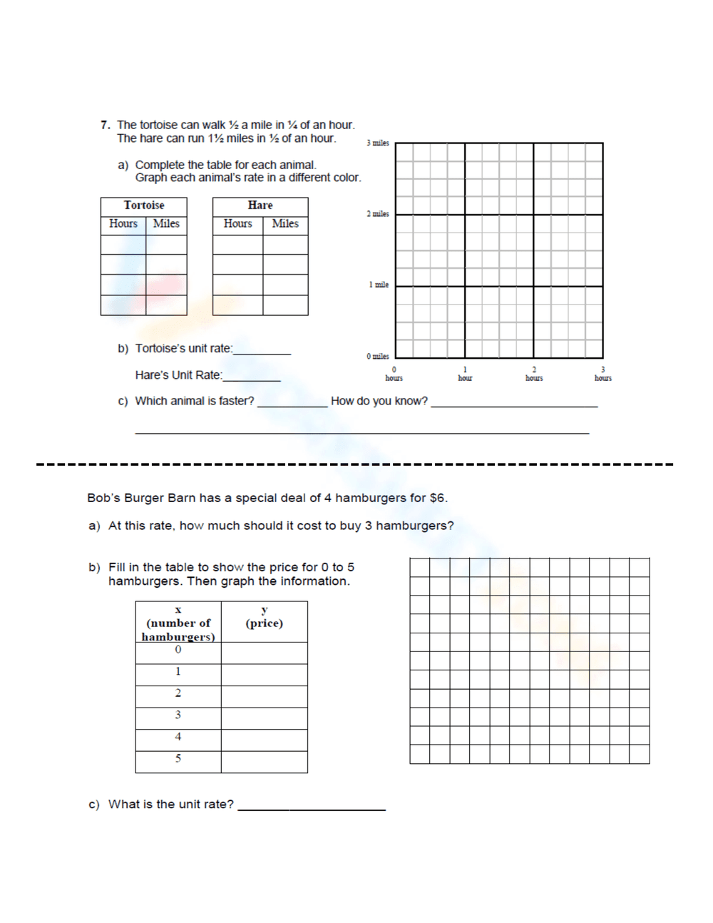 Constant of Proportionality Home Works - Page 4