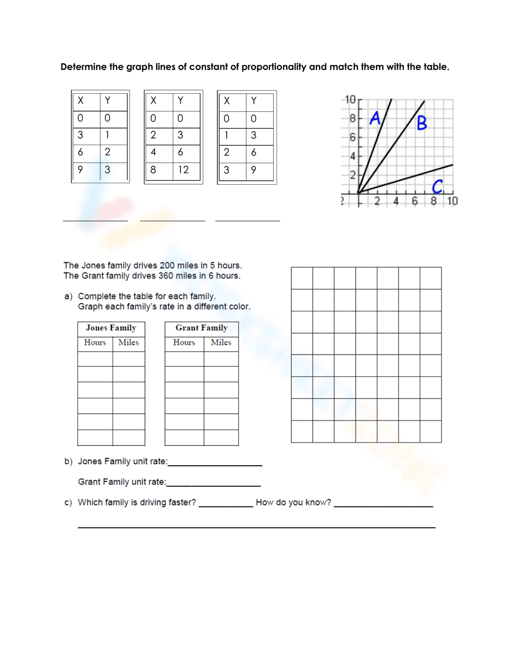 Constant of Proportionality Home Works - Page 7