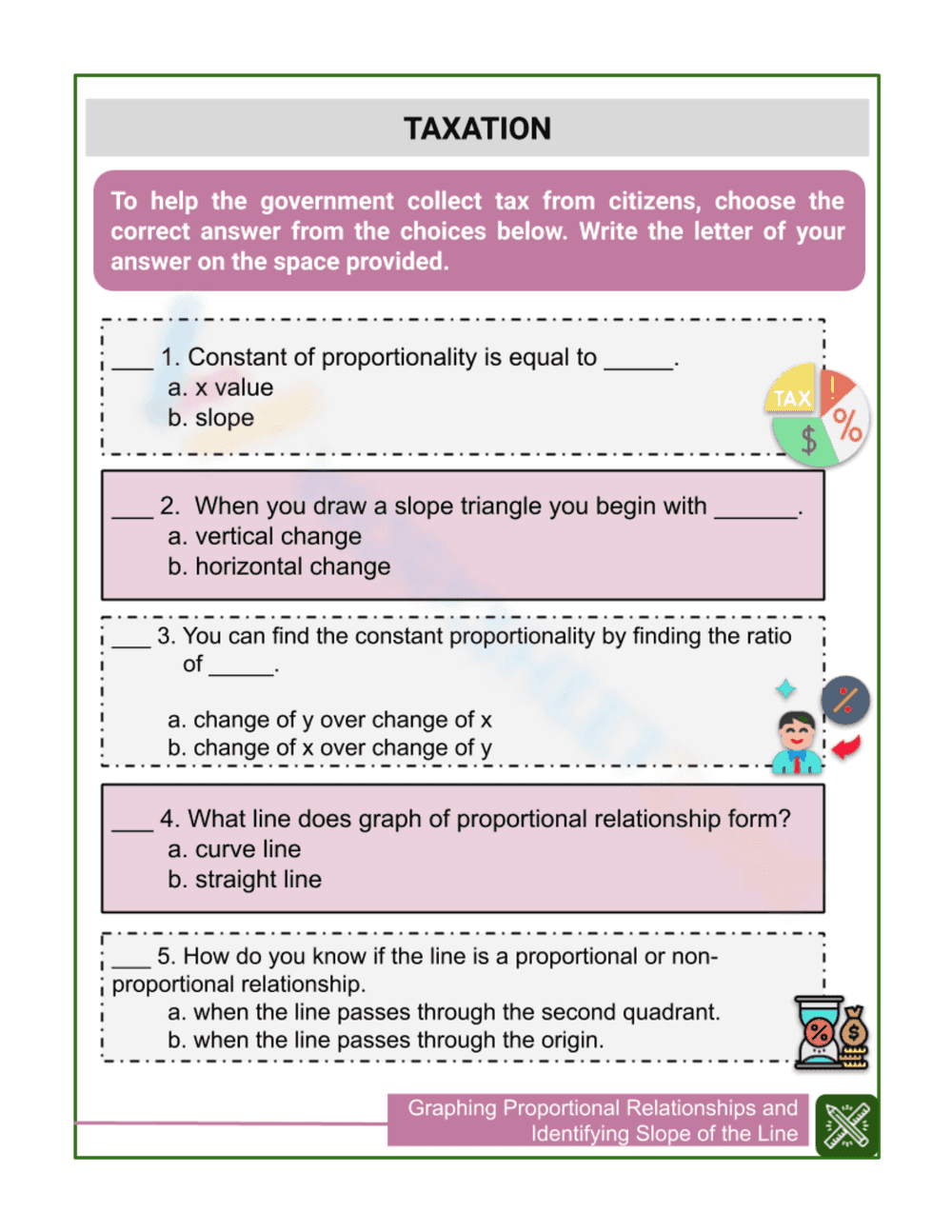 Constant of Proportionality with Taxation - Page 1