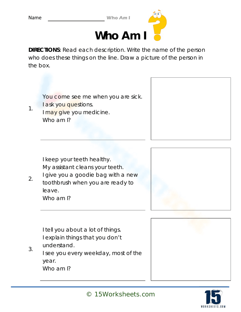 Identify and Draw Worksheet - Page 1