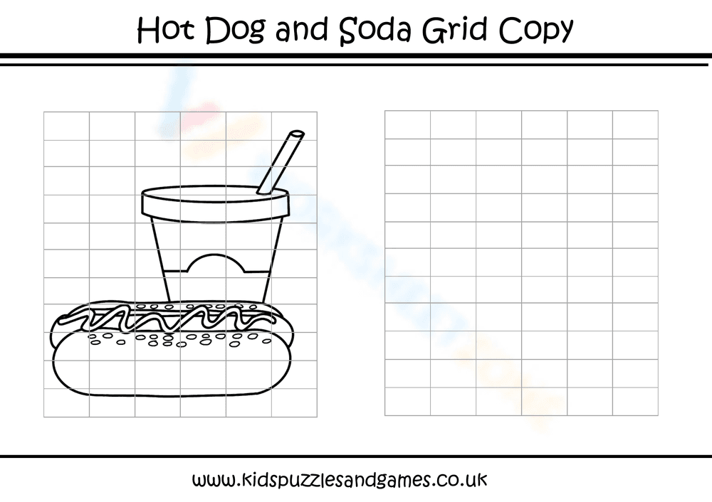 Hot Dog and Soda Grid Copy - Page 1