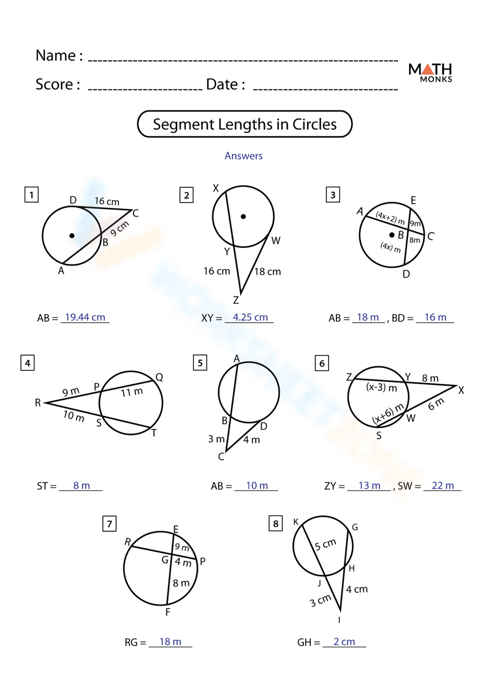 Segment Length in Circle - Page 2