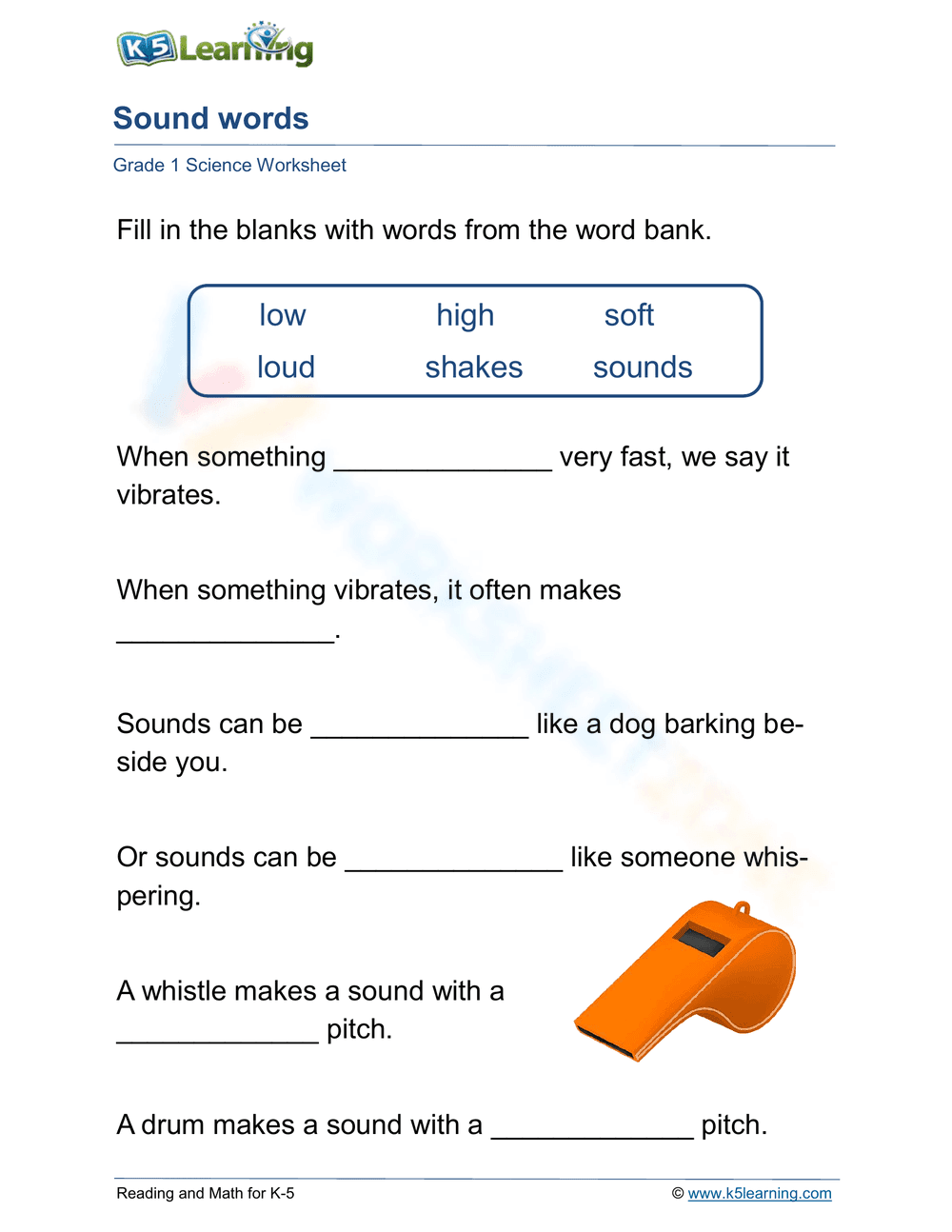 Sound words 2 - Page 1