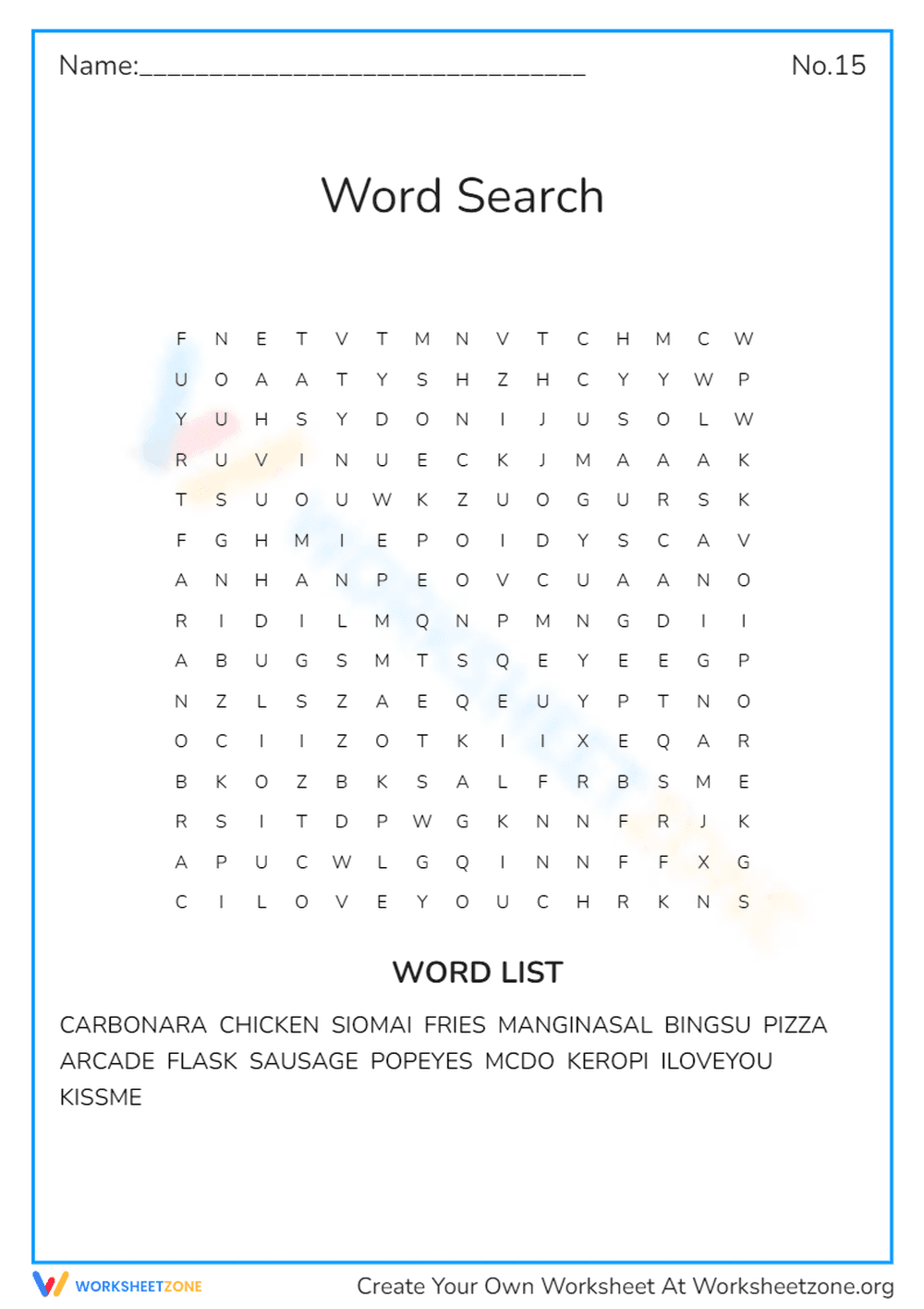 Word Search - Page 1