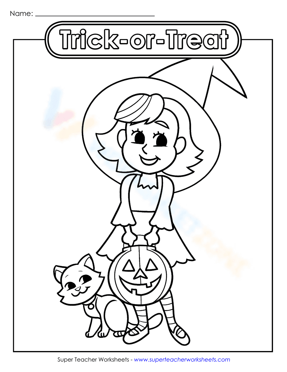 Trick or Treat with a Little Witch: Halloween Fun - Page 1