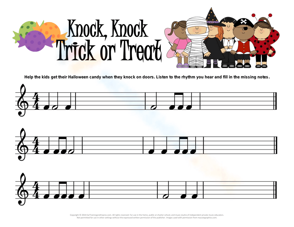 Knock Knock Trick or Treat Printable - Page 1