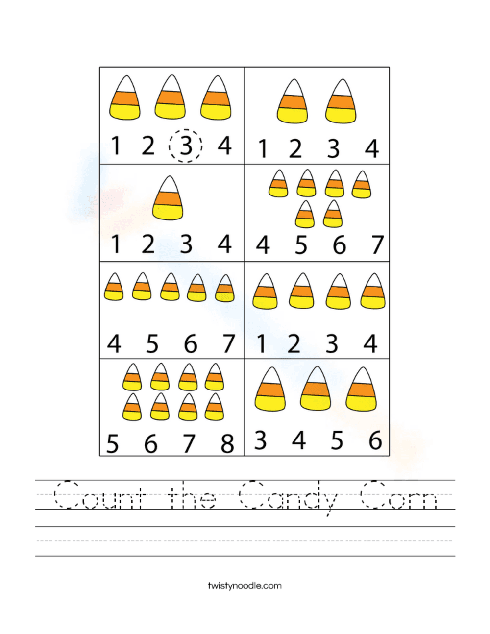 Count the Candy Corn - Page 1