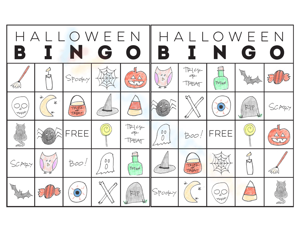 Halloween Bingo Sheet Printable - Page 1