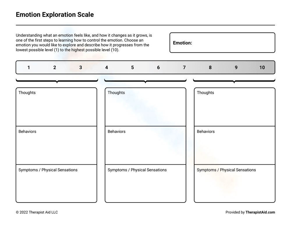 Emotion Exploration Scale - Page 1