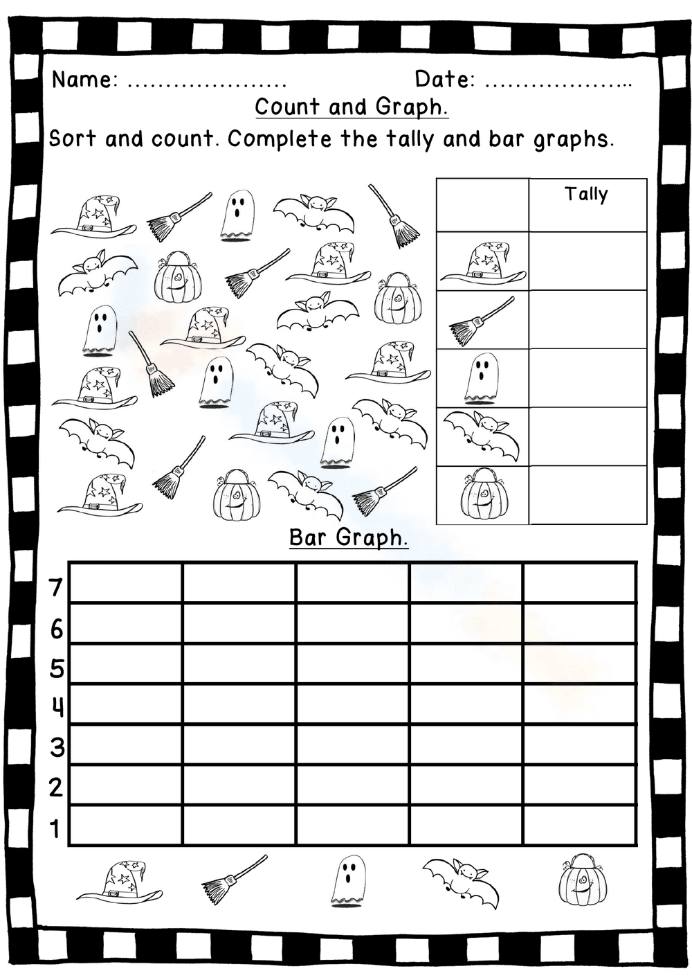 Halloween Counting and Graphing - Page 1