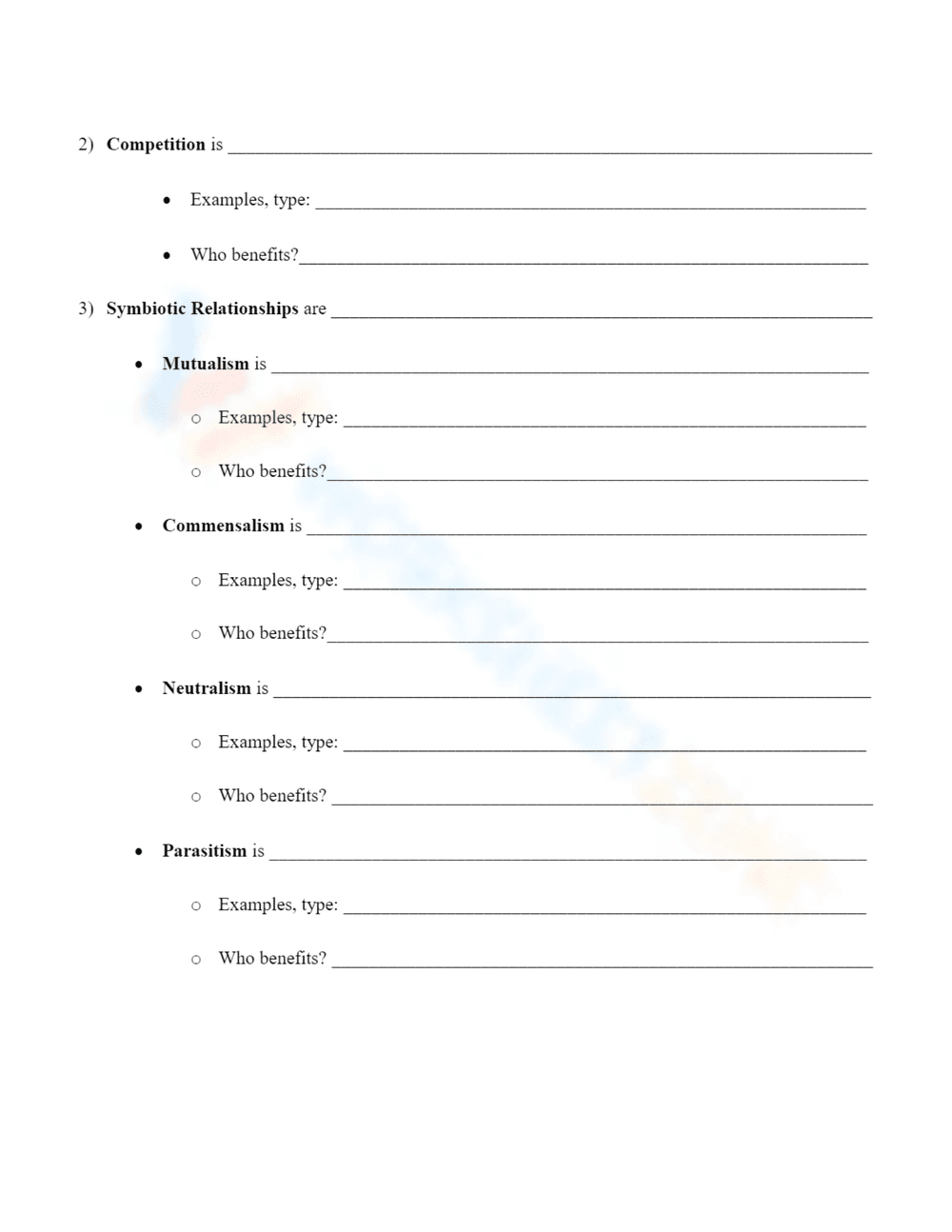 Biotic & Abiotic Interactions & Relationships - Page 2