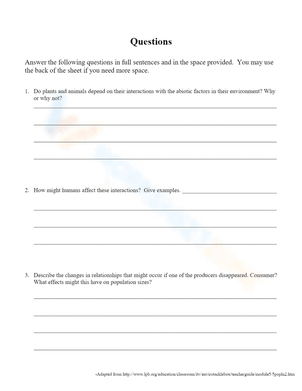 Interactions Between Abiotic and Biotic Elements - Page 2