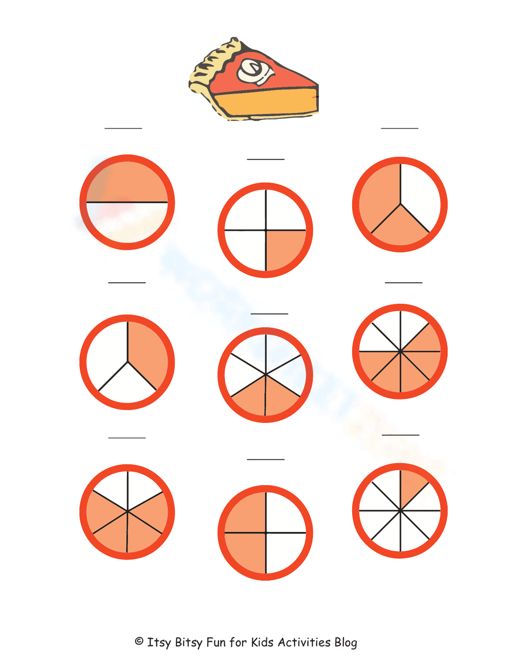 Fractions Coloring Worksheet - Page 2