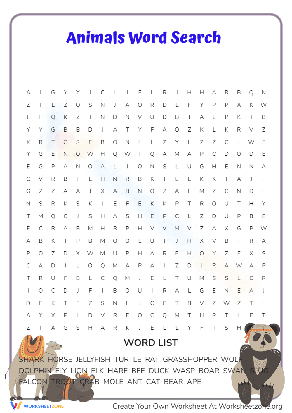 Animal word - Page 1