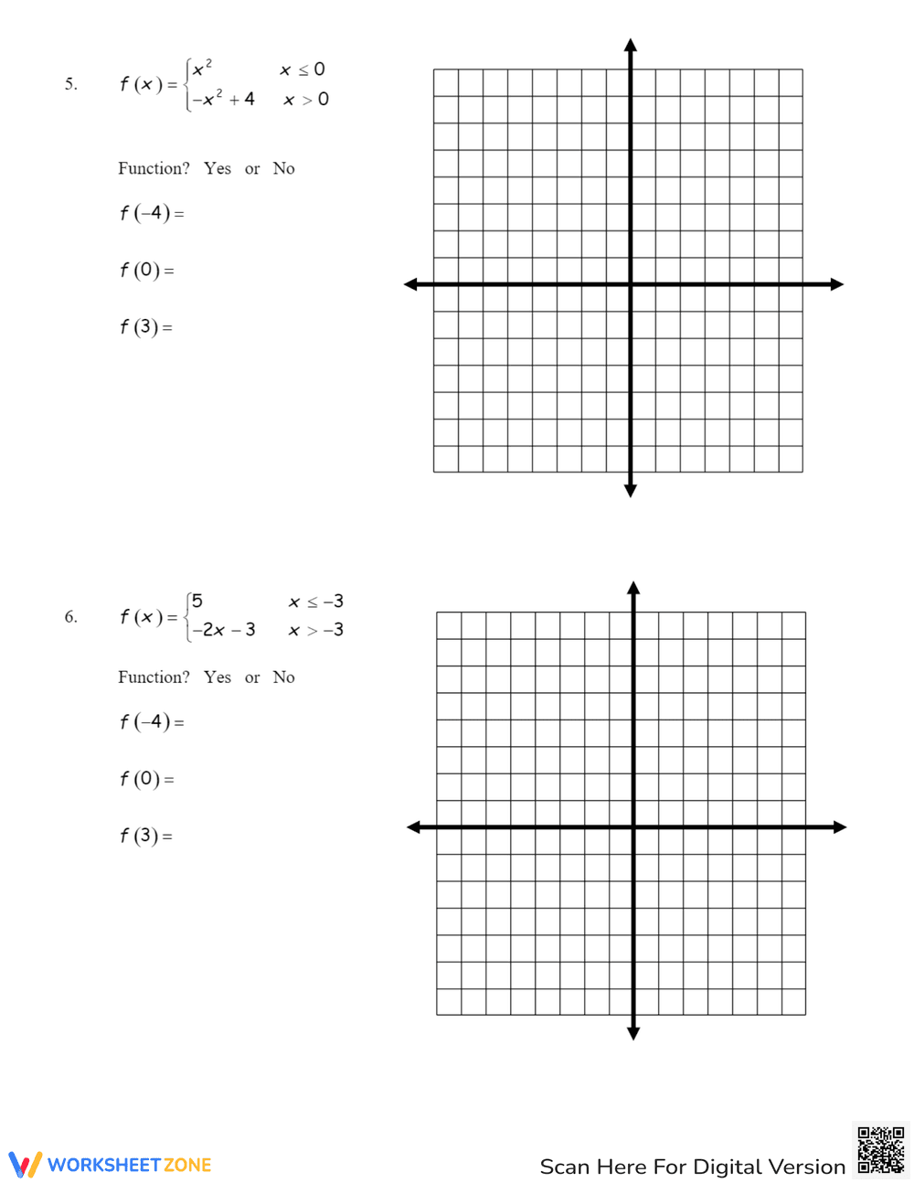 Practice Piecewise Functions with this Worksheet - Page 3