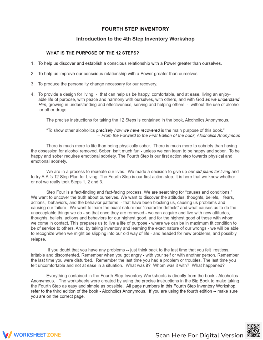 Step-by-Step Instructions and Notes Worksheet - Page 1