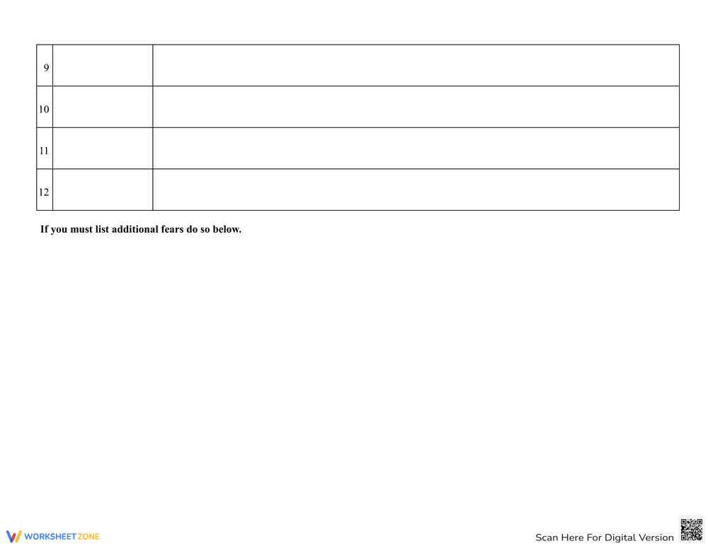 Fourth Step Inventory: Fear Assessment - Page 3