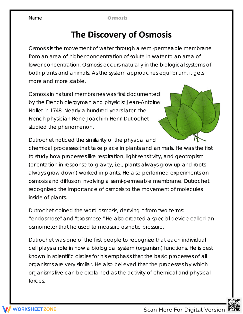 The Discovery of Osmosis: History and Principles - Page 1