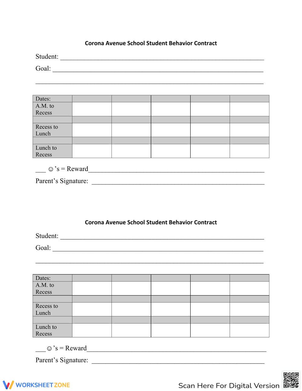 Create Effective Behavior Contracts for High School Students - Page 1