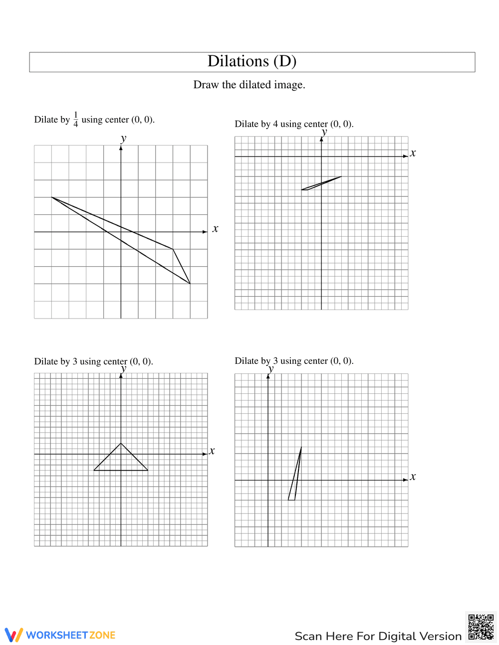 Explore Dilations with this Geometry Worksheet - Page 1