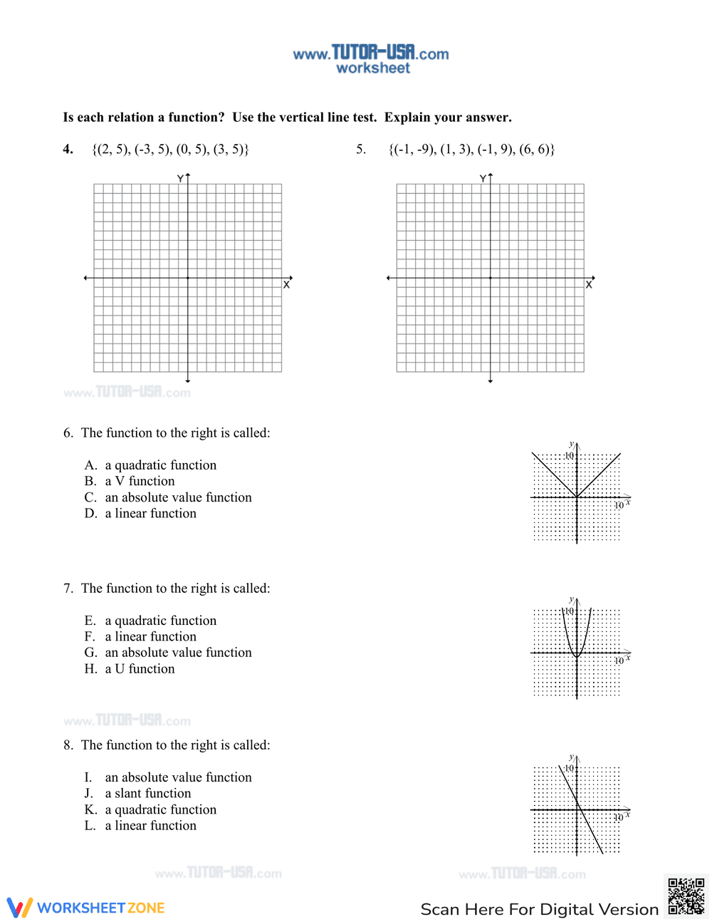 Practice Identifying Functions with this Worksheet - Page 2