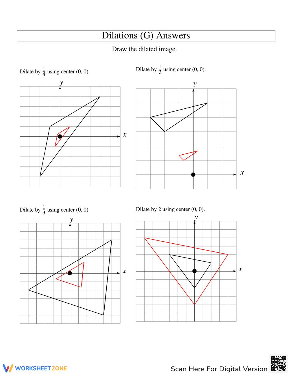 Practice Dilations on Geometric Figures - Page 2