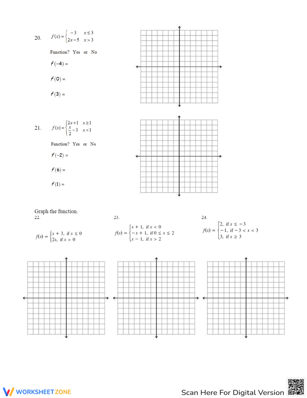 Review of Piecewise Functions and Their Properties - Page 2
