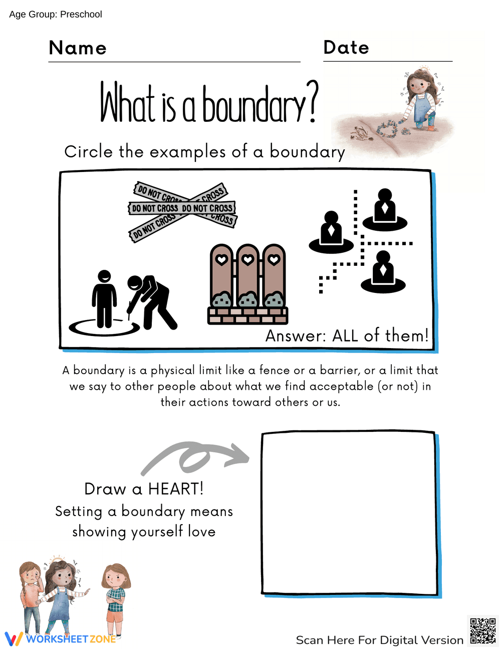 Understanding Personal Boundaries Worksheet - Page 1