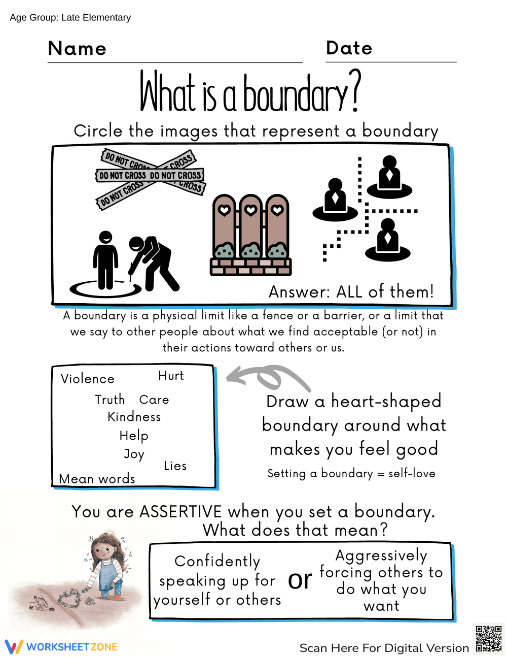 Understanding Personal Boundaries Worksheet - Page 3