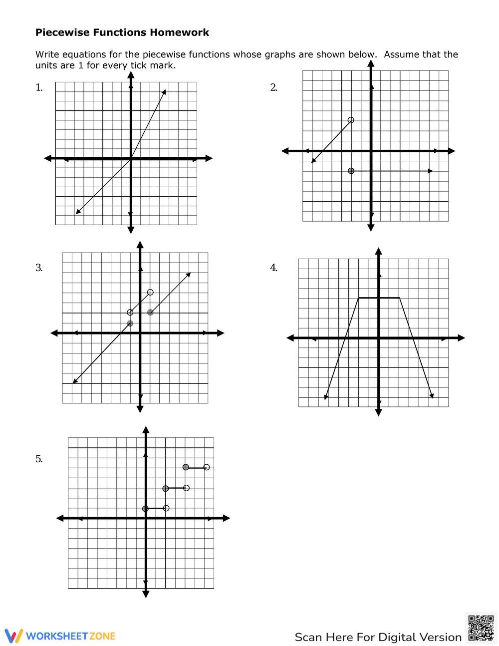 Piecewise Functions Homework Review - Page 1