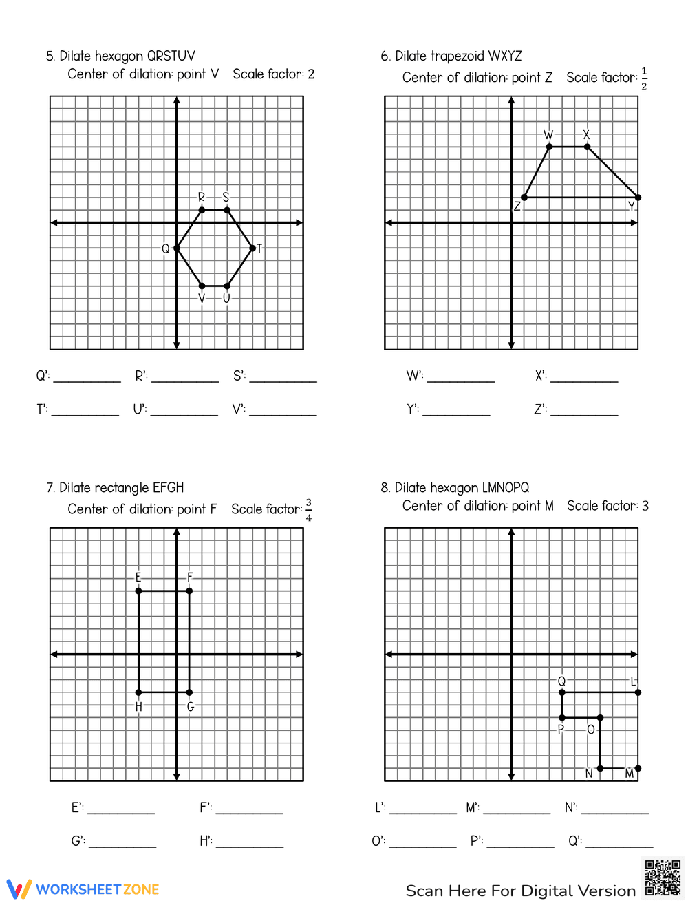 Dilations on the Coordinate Plane - Page 2