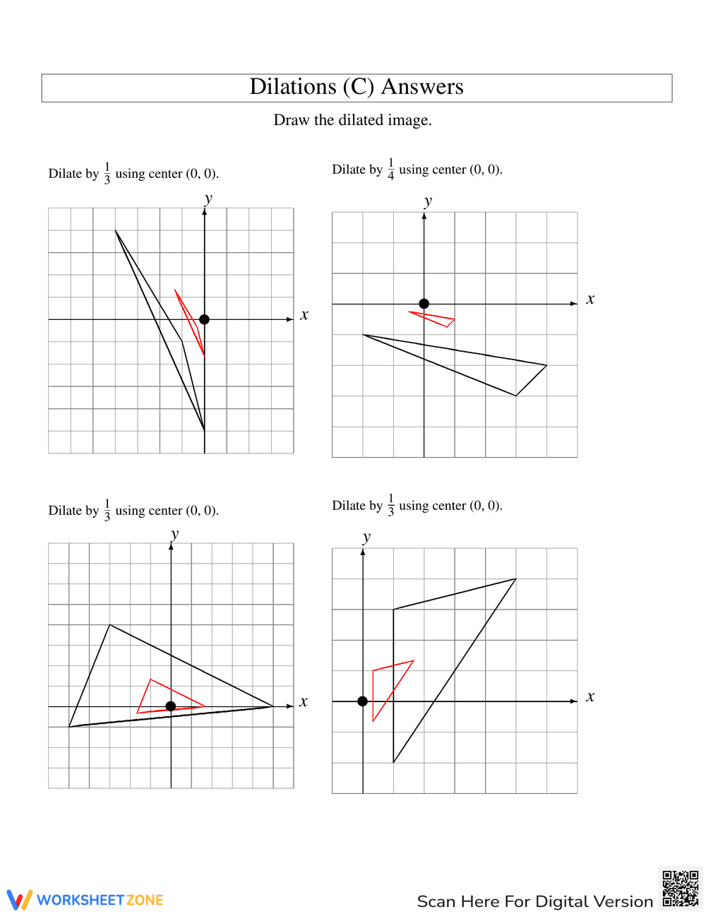 Practice Dilations with this Geometry Worksheet - Page 2