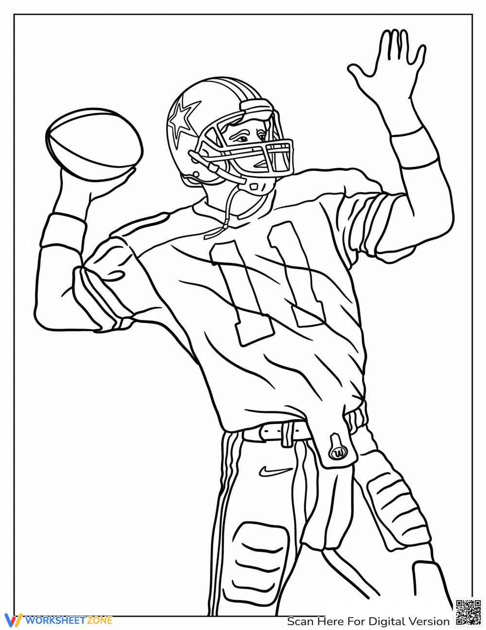 Quarterback Throwing Ball - Page 1