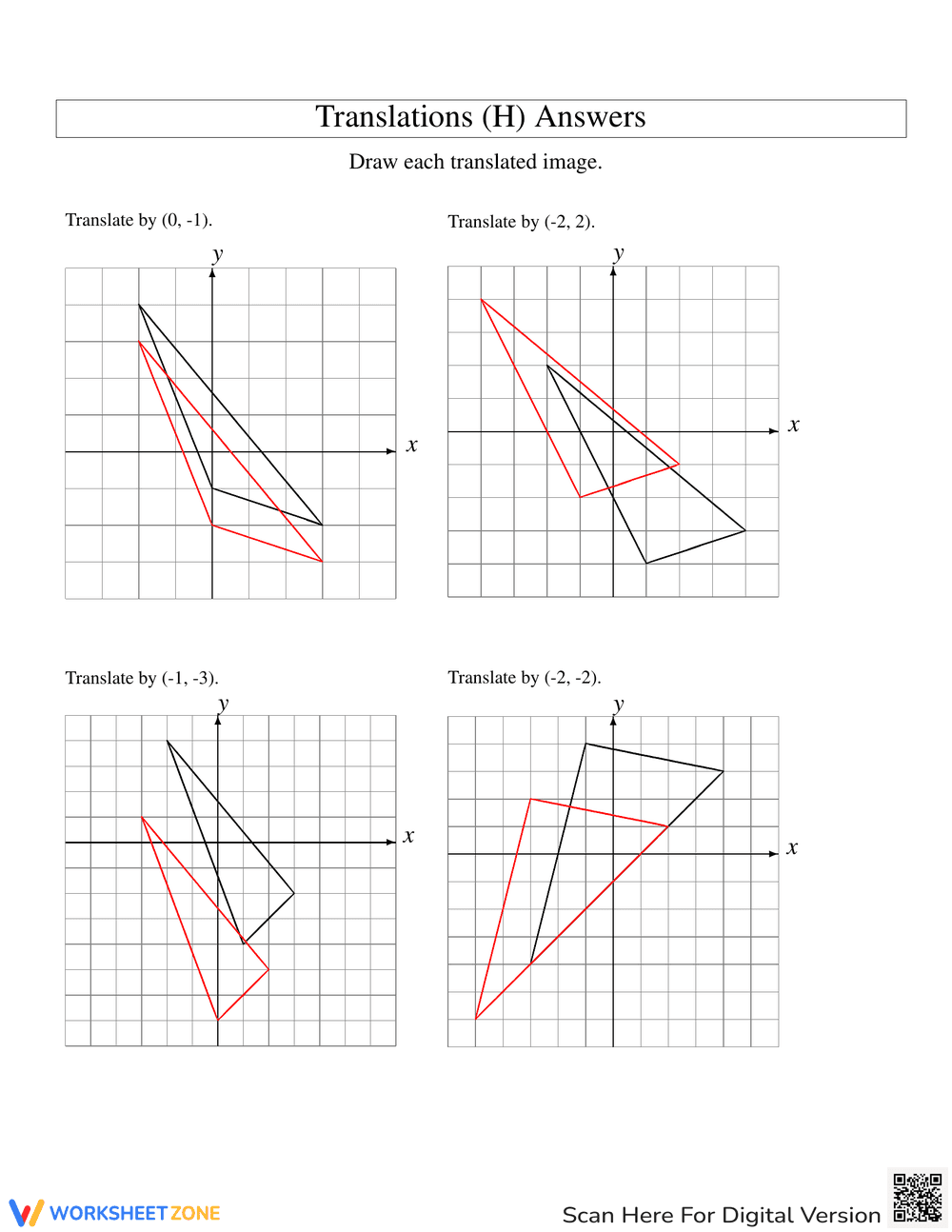 Worksheet for Practicing Geometric Translations - Page 2