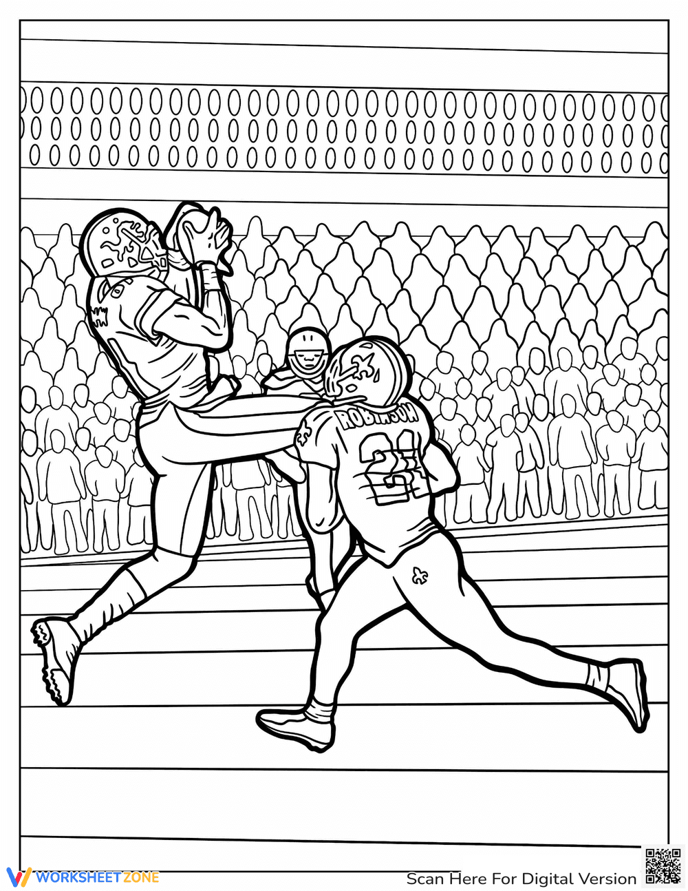 Wide Receiver Catching Ball - Page 1