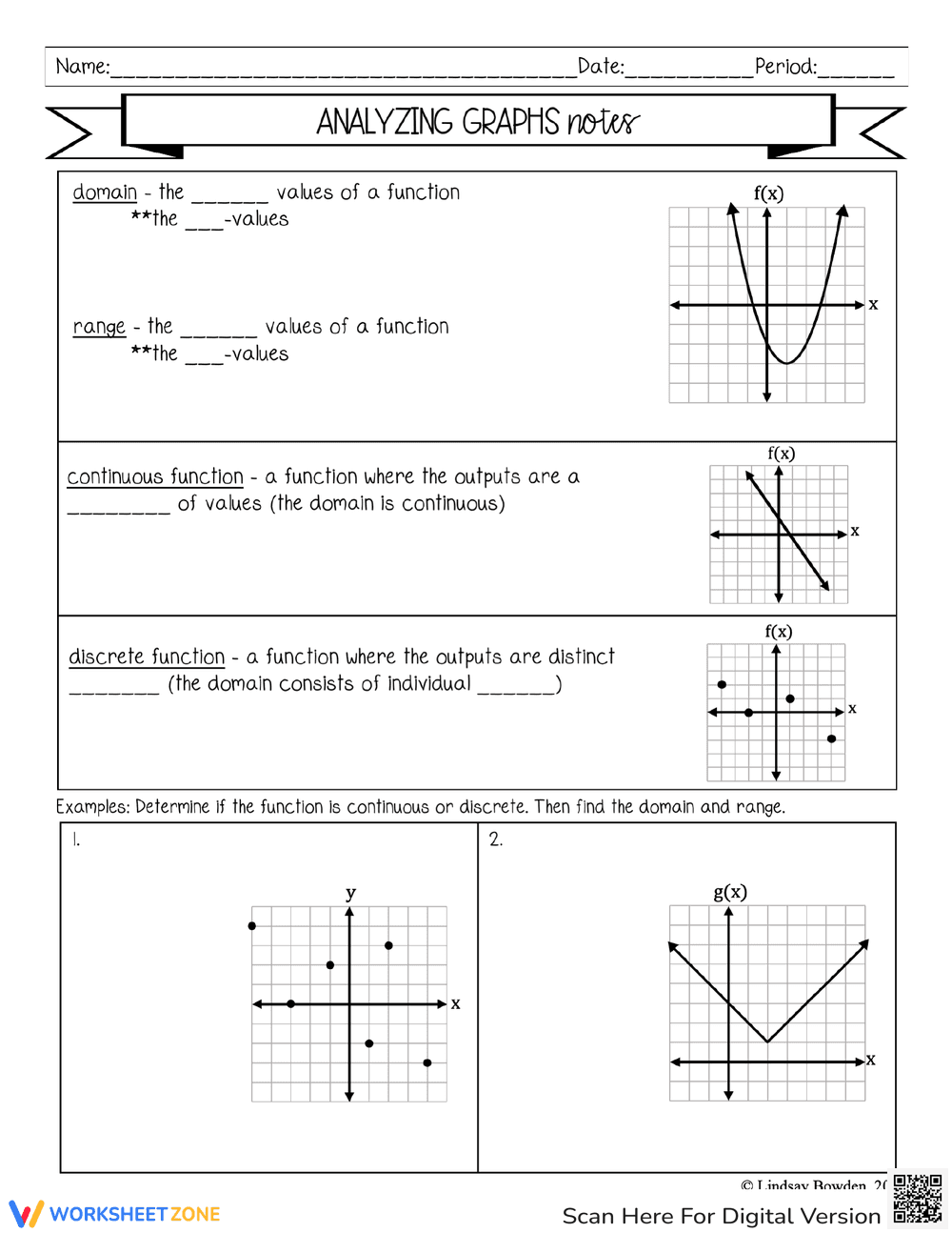 Analyzing Graph Notes Worksheet - Page 1