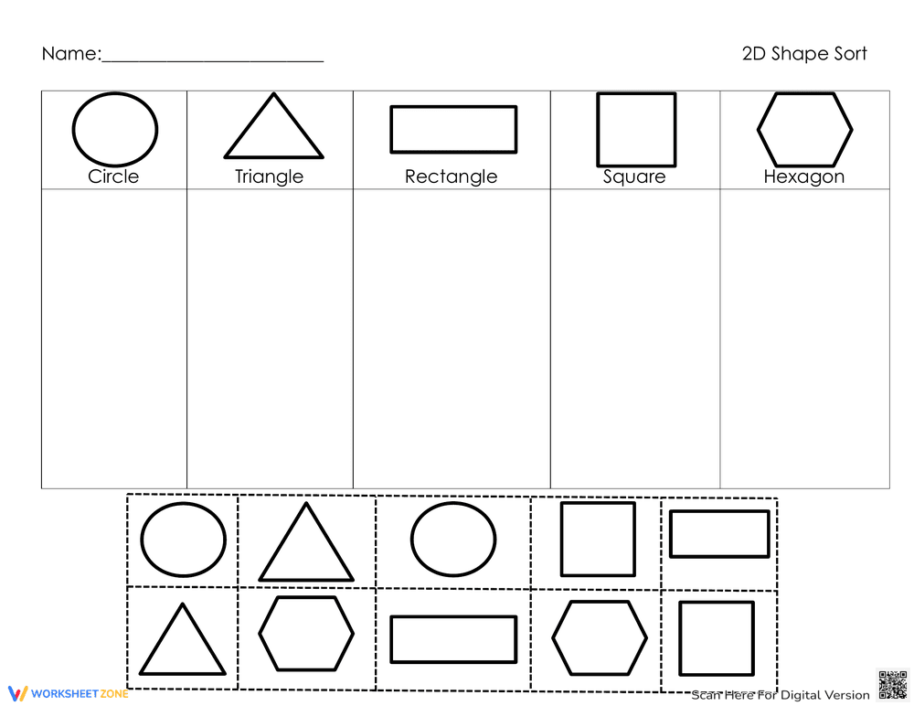 2D Shape Sort - Page 1