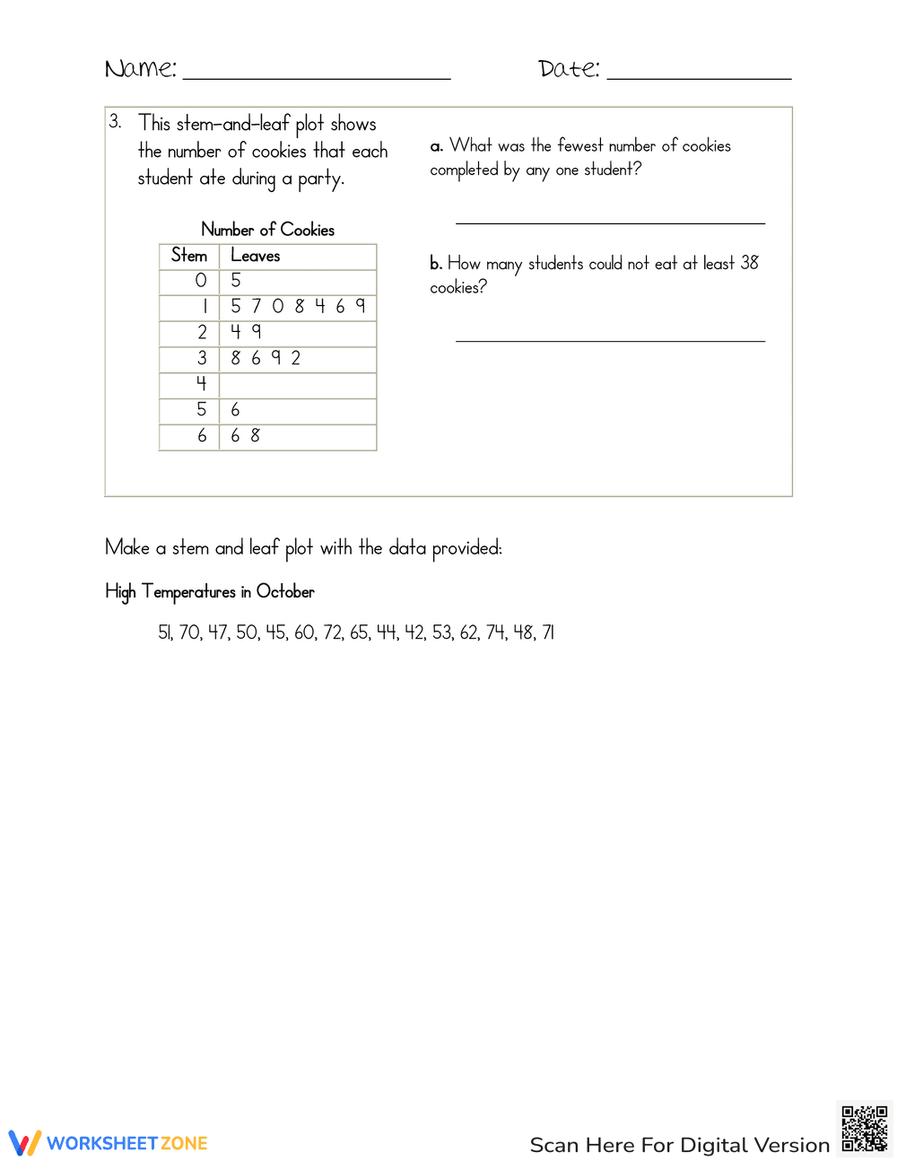 Practice Stem and Leaf - Page 2