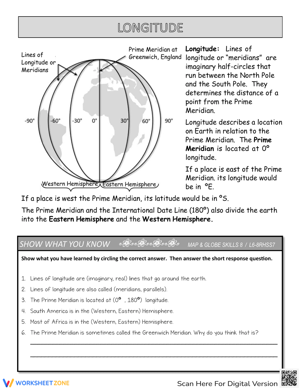Interactive Latitude and Longitude Worksheets - Page 2