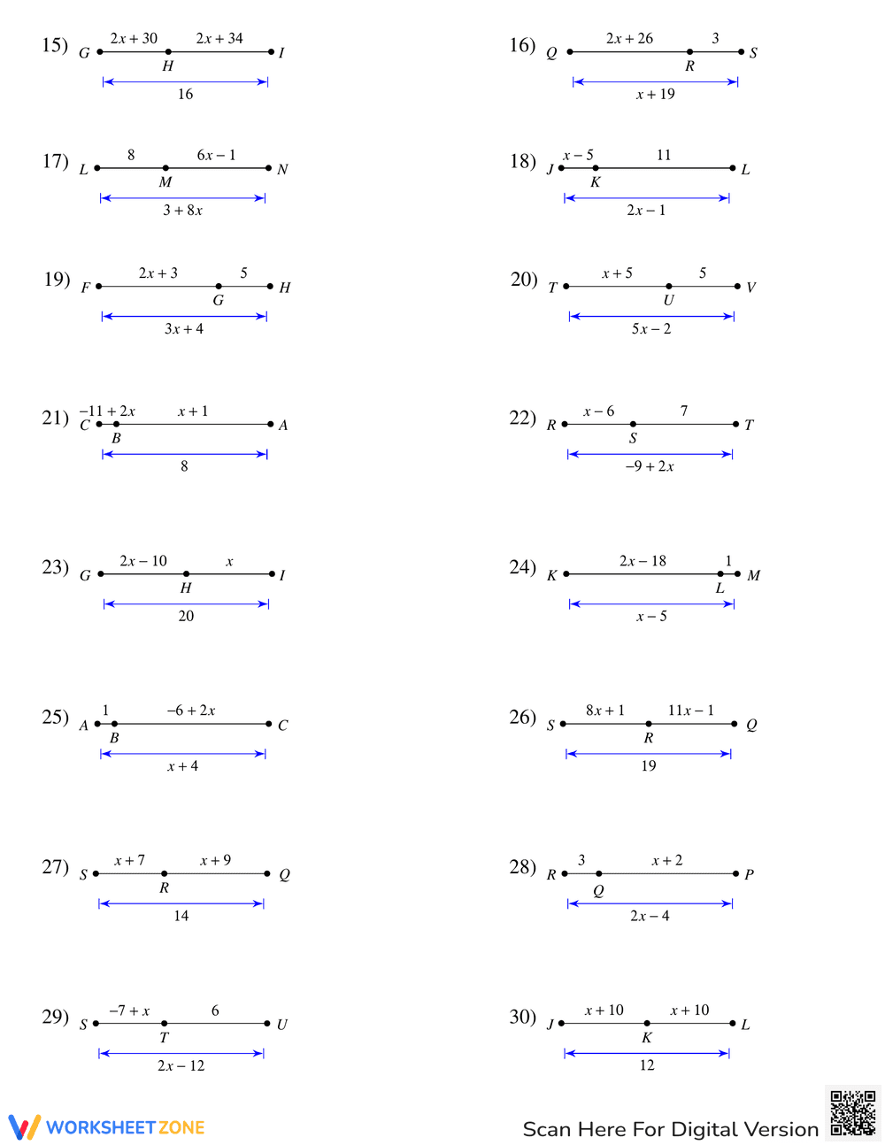 Solve for Segment Lengths: Geometry Practice - Page 2
