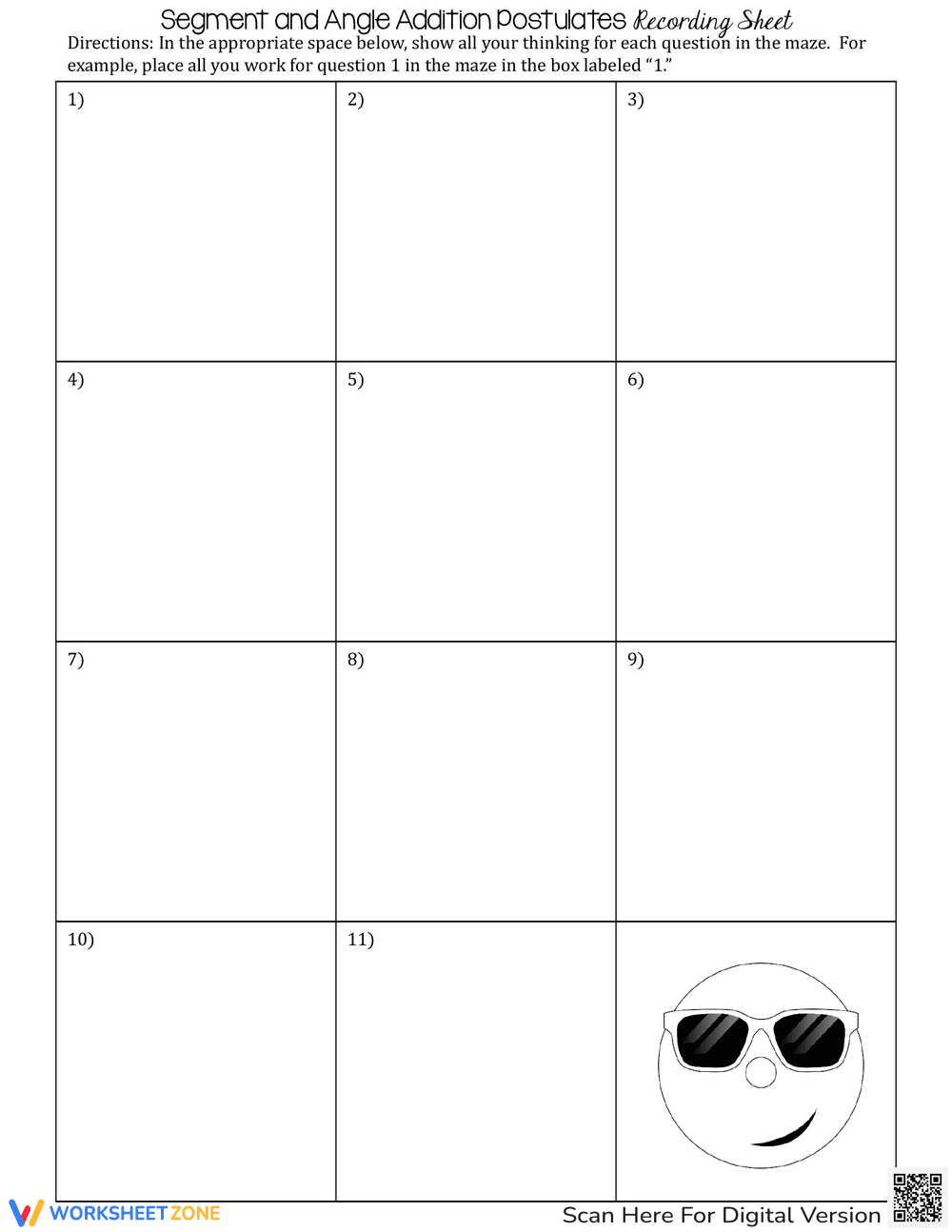 Angle Addition Postulates Maze - Page 2