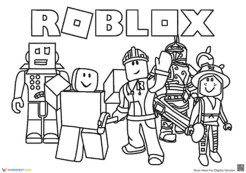 Roblox Team Protecting Earth Coloring Page - Page 1