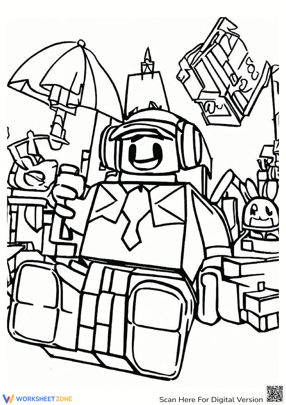 Roblox Character Coloring Page - Page 1