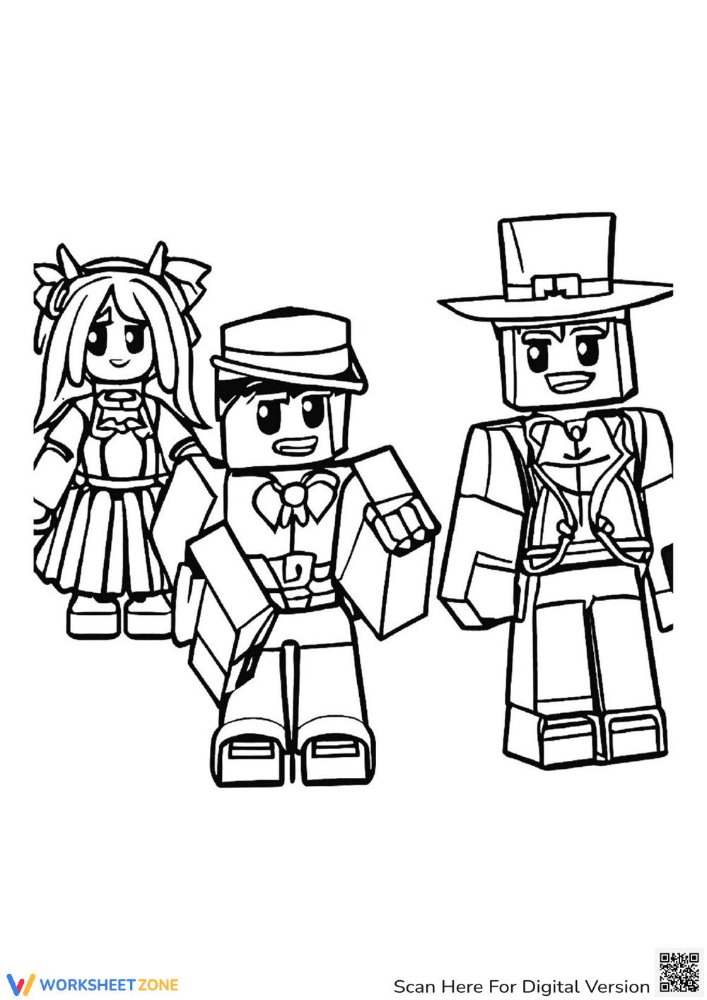 Roblox Characters Coloring Pages - Page 1