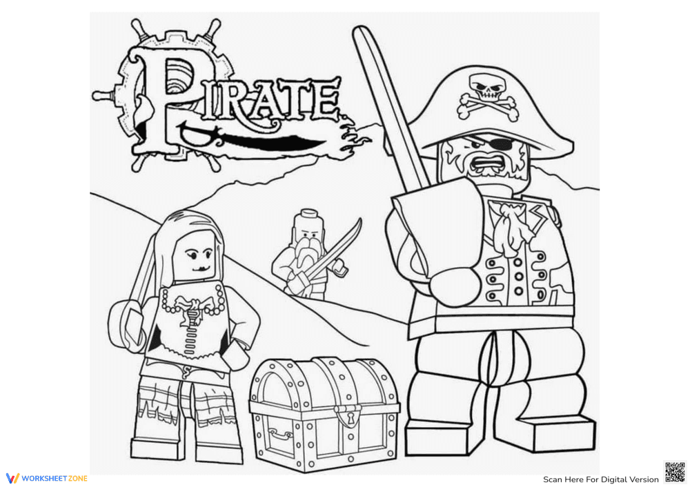 Roblox Treasure Hunt: Coloring Page - Page 1