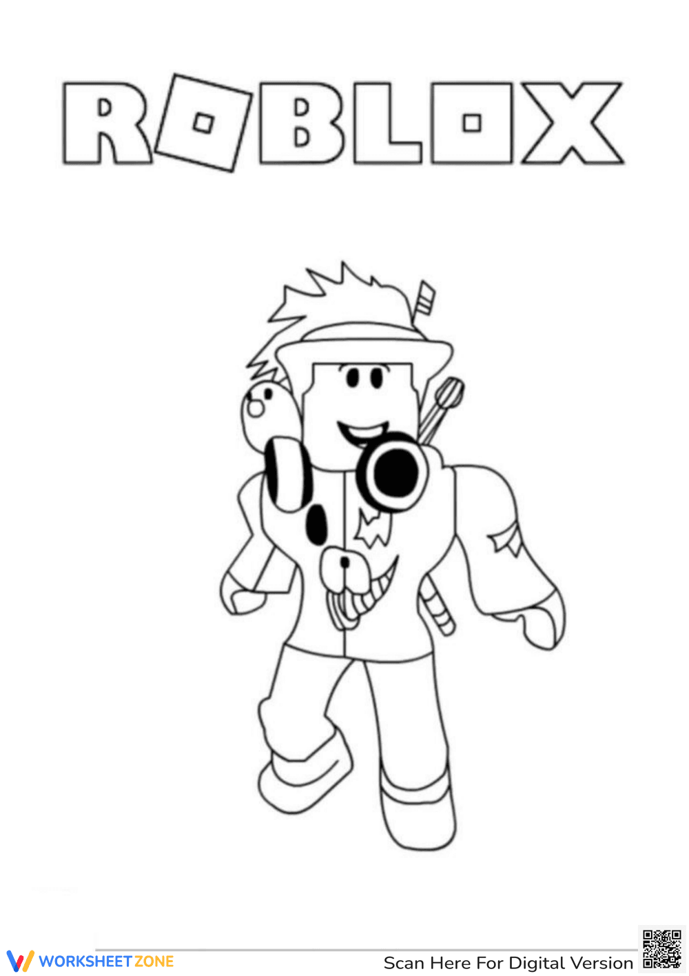 Roblox Music Lover: Coloring Page - Page 1