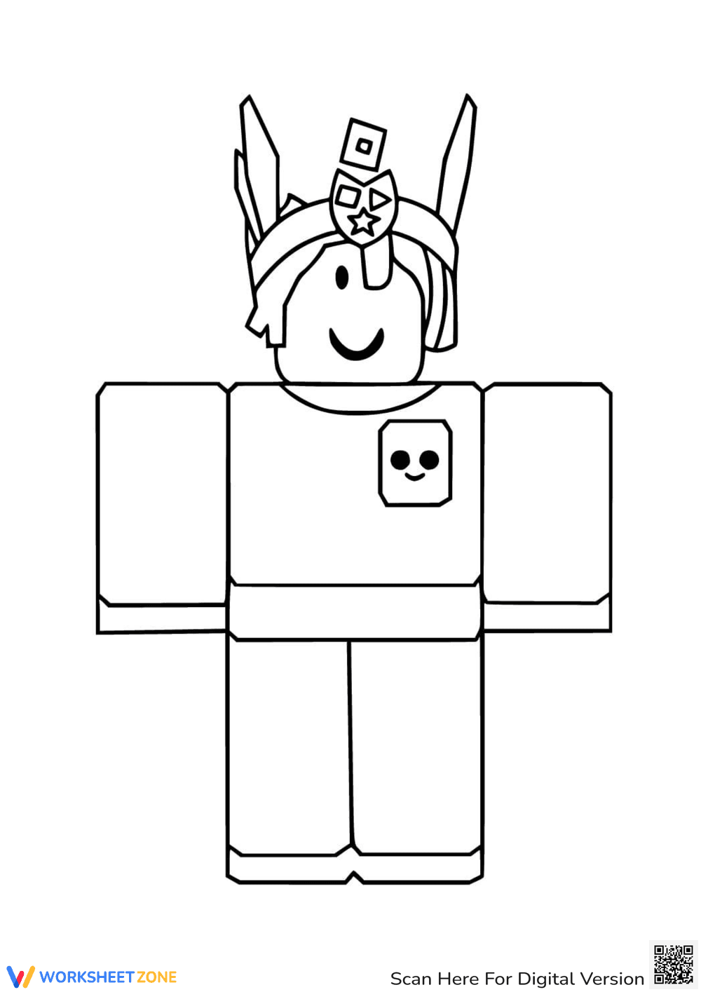 Roblox Crown Coloring Page - Page 1