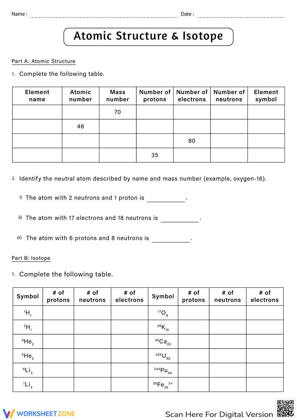 Understanding Atomic Structure and Isotopes - Page 1